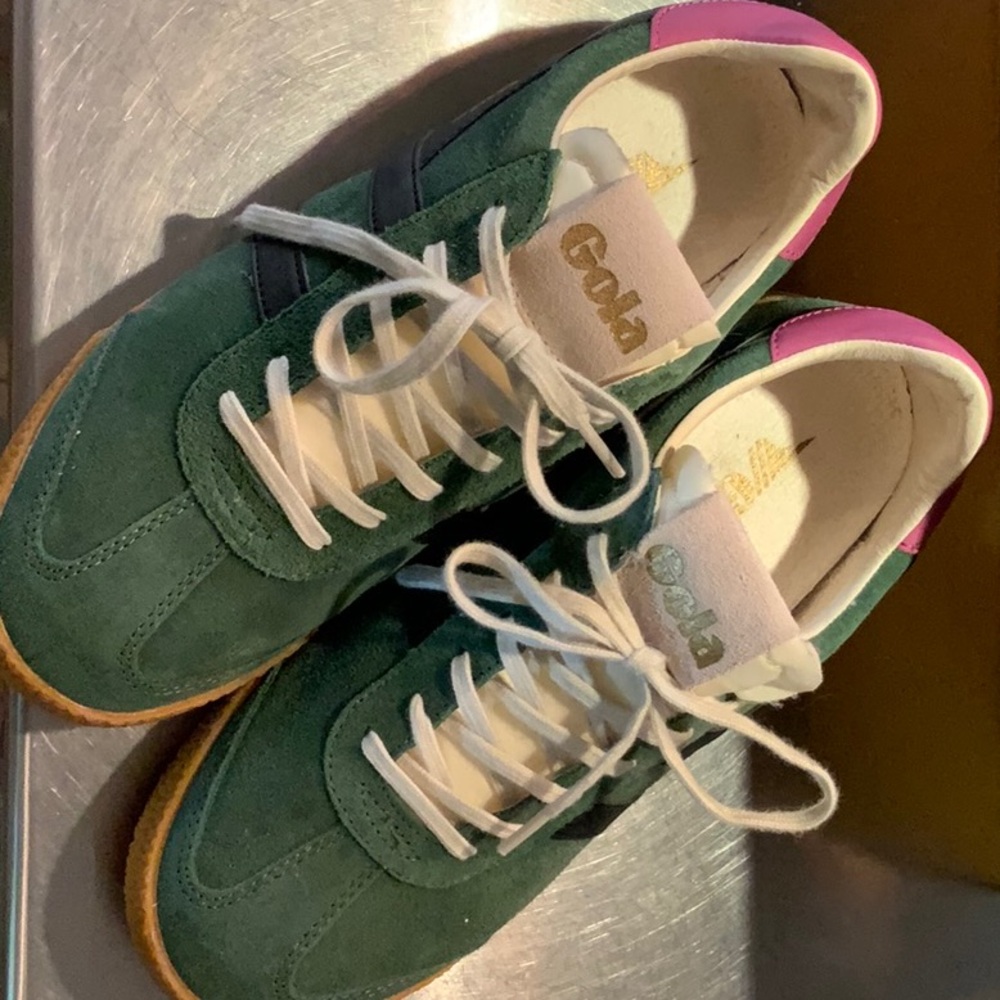 Gola Forest Green and Magenta Sneakers